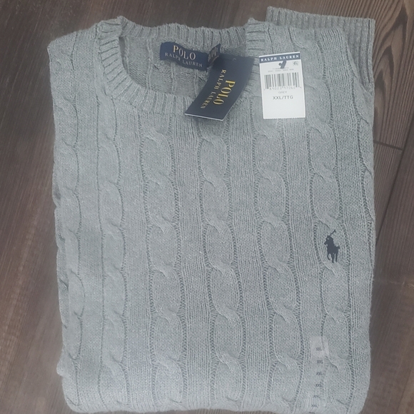 NWT Polo Cable Knit Pullover Sweater XXL - Picture 9 of 10